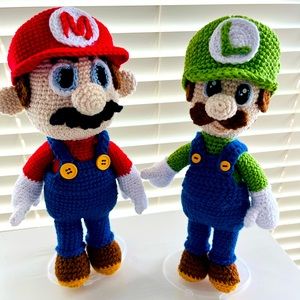 Marios Bros. and Luigi nspired by The Super Mario Bros. Movie- Hand Woven